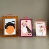 Colorful wavy acrylic photo frame display stand, transparent magnetic decorative photo frame, Polaroid postcard display frame details Picture